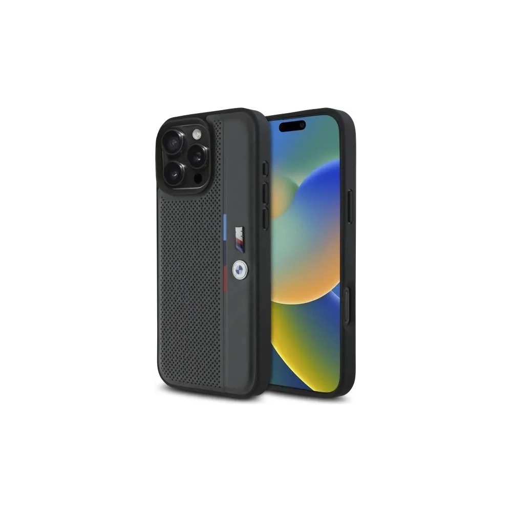 Hurtownia GSM - Etui BMW BMHCP16X23PUPVA Apple iPhone 16 Pro Max hardcase M Perforated Tricolor Detail Line antracyt/anthracite - BMW765 - {ean13} - Hurt