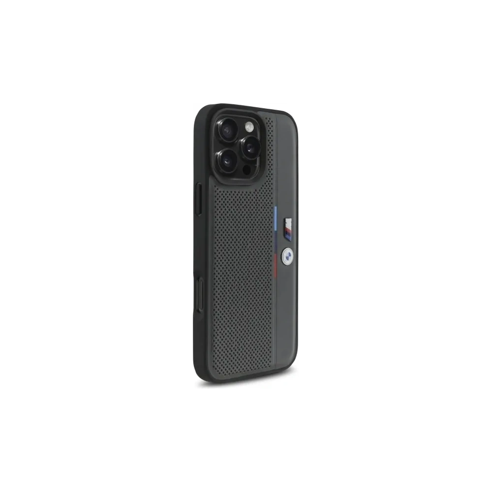 Hurtownia GSM - BMW BMHCP16X23PUPVA Apple iPhone 16 Pro Max keménytok M Perforált Tricolor Részletvonal antracit - BMW765 - {ean13} - Hurt