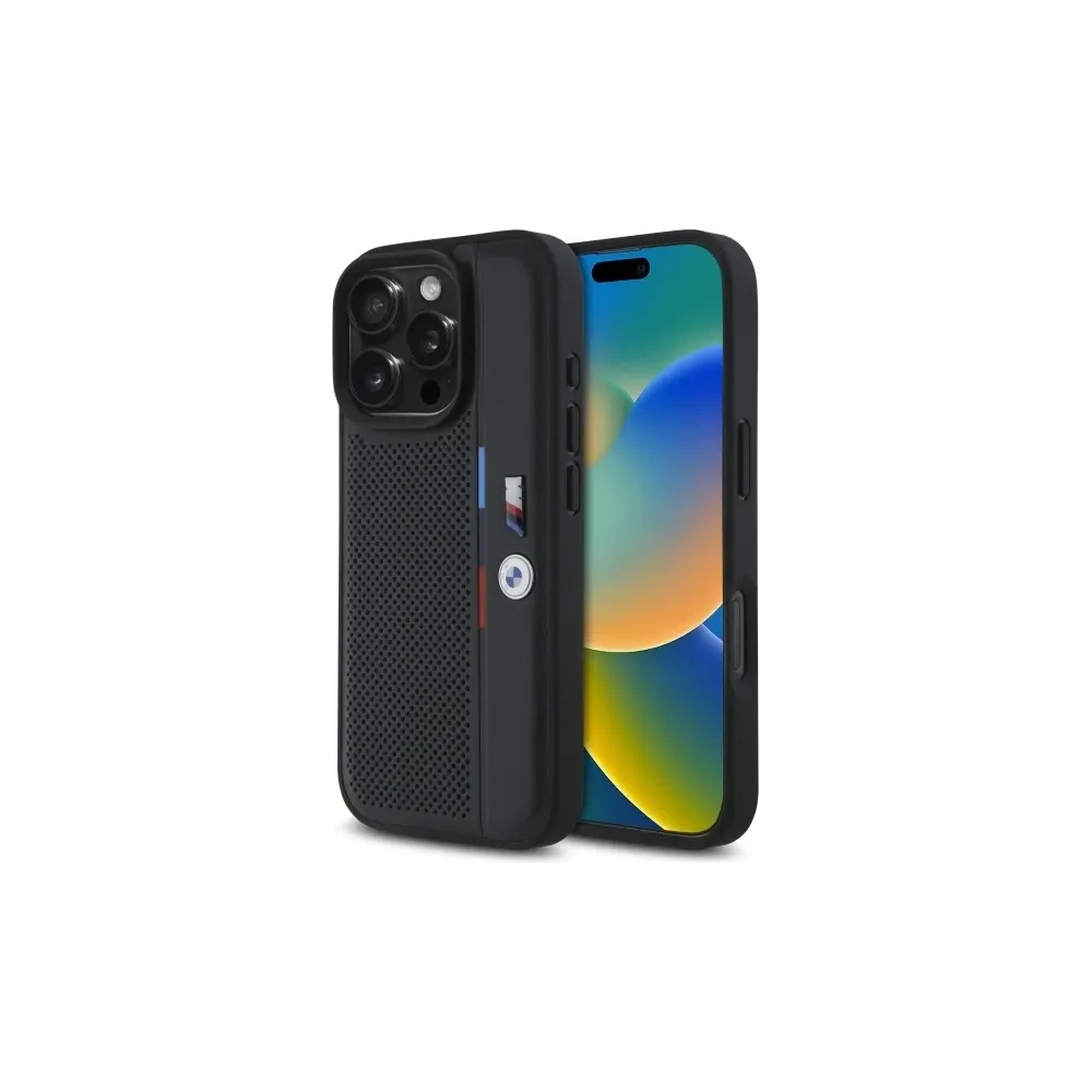 Hurtownia GSM - Etui BMW BMHCP16X23PUPVK Apple iPhone 16 Pro Max hardcase M Perforated Tricolor Detail Line czarny/black - BMW766 - {ean13} - Hurt