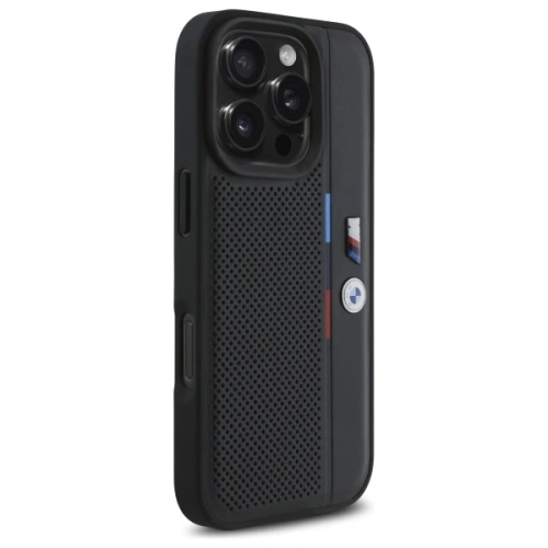 Etui BMW BMHCP16X23PUPVK Apple iPhone 16 Pro Max hardcase M Perforated Tricolor Detail Line czarny/black