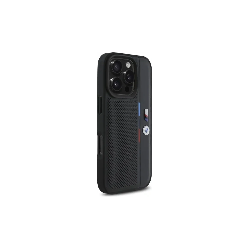 Hurtownia GSM - BMW BMHCP16X23PUPVK Apple iPhone 16 Pro Max kemény tok M Perforált Tricolor Részletvonal fekete - BMW766 - {ean13} - Hurt