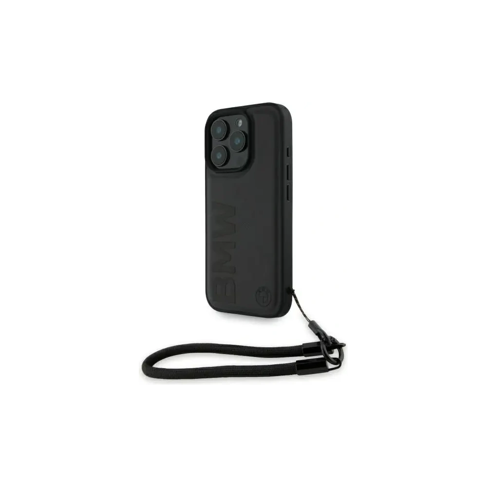 Wholesale BMW BMHCP16X23RMRLK Apple iPhone 16 Pro Max hardcase Signature Leather Wordmark Cord black - BMW768 - {ean13} - Hurt