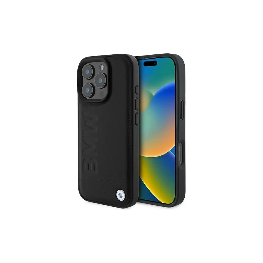 Hurtownia GSM - Etui BMW BMHCP16XSLLBK Apple iPhone 16 Pro Max hardcase Leather Hot Stamp czarny/black - BMW769 - {ean13} - Hurt
