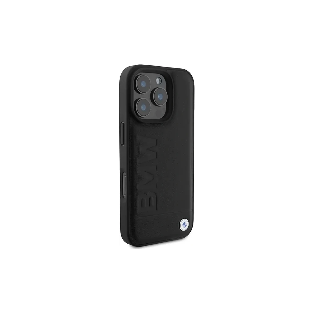 Hurtownia GSM - Etui BMW BMHCP16XSLLBK Apple iPhone 16 Pro Max hardcase Leather Hot Stamp czarny/black - BMW769 - {ean13} - Hurt