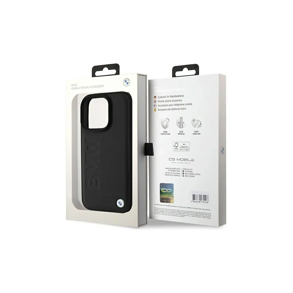 Hurtownia GSM - Etui BMW BMHCP16XSLLBK Apple iPhone 16 Pro Max hardcase Leather Hot Stamp czarny/black - BMW769 - {ean13} - Hurt