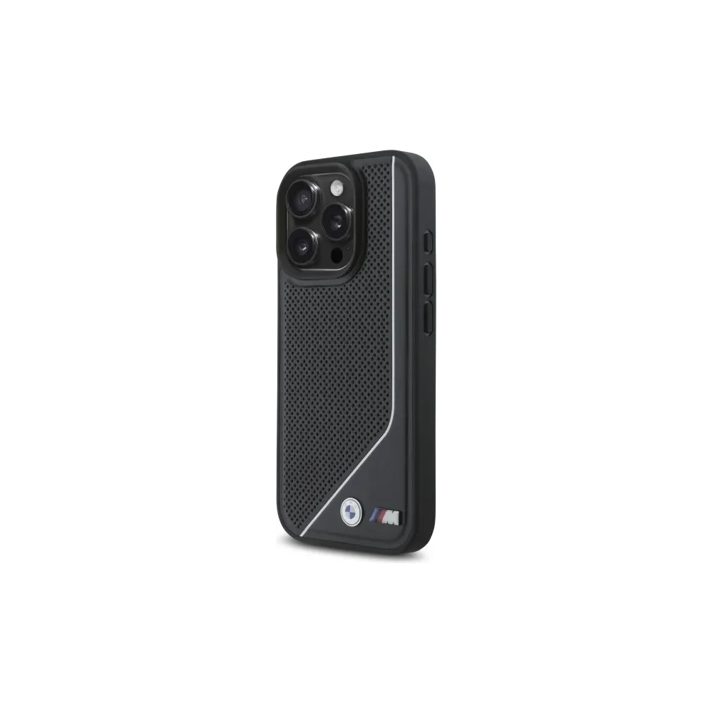 Hurtownia GSM - Etui BMW BMHMP16L23PUCPK Apple iPhone 16 Pro hardcase M Perforated Twisted Line MagSafe černý/black - BMW773 - {ean13} - Hurt