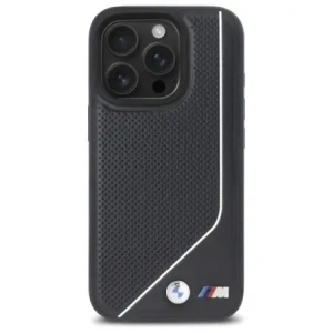 BMW BMHMP16L23PUCPK Apple iPhone 16 Pro hardcase M Perforated Twisted Line MagSafe negru
