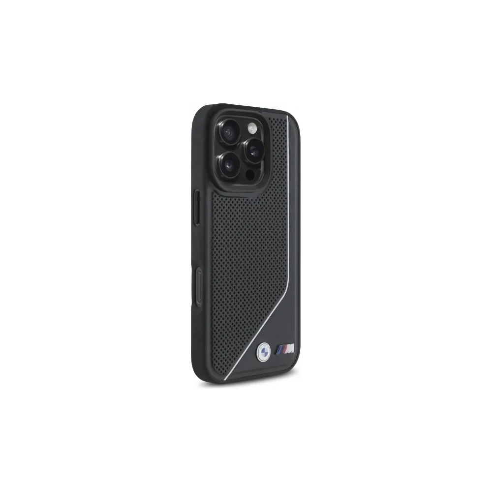 Wholesale BMW BMHMP16L23PUCPK Apple iPhone 16 Pro hardcase M Perforated Twisted Line MagSafe black - BMW773 - {ean13} - Hurt