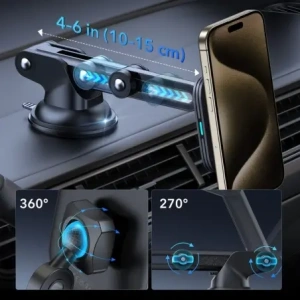 Wholesale ESR Halolock Magnetic Magsafe Dashboard Car Mount Wireless Charger Qi2 15W Black - ESR869 - {ean13} - Hurt