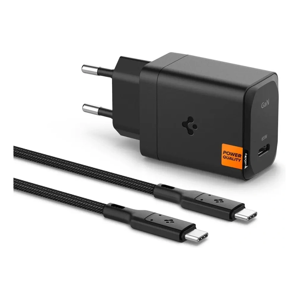 Hurtownia GSM - Spigen Arcstation Pro GaN-651 USB-C Hálózati Töltő 65W + USB-C Kábel Fekete - SPN16566 - {ean13} - Hurt