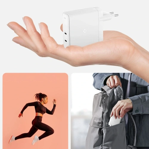 Ładowarka sieciowa Spigen Arcstation Pro GaN-1402 2xUSB-C Network Charger 140W White
