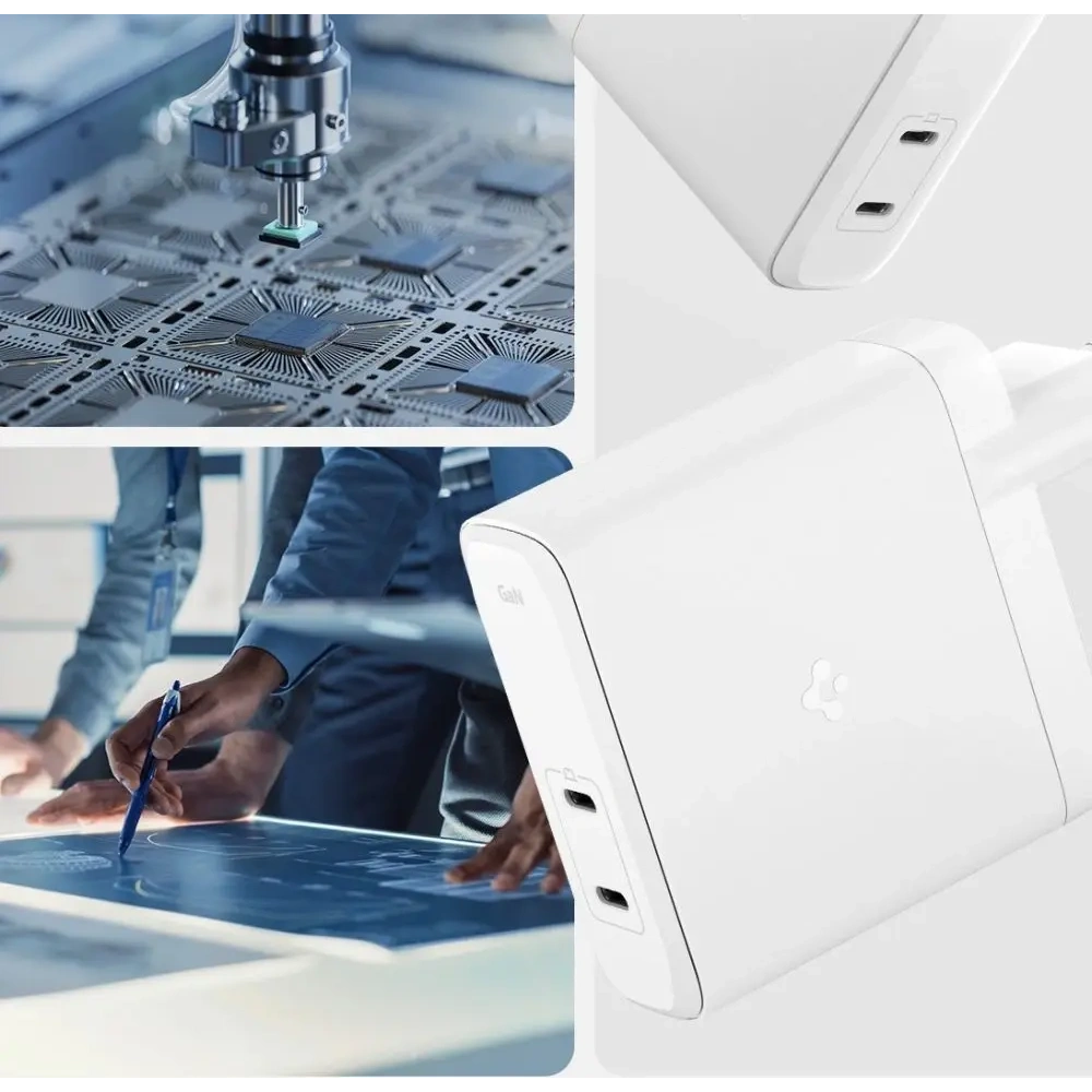 Hurtownia GSM - Spigen Arcstation Pro GaN-1402 2xUSB-C Hálózati Töltő 140W Fehér - SPN16567 - {ean13} - Hurt