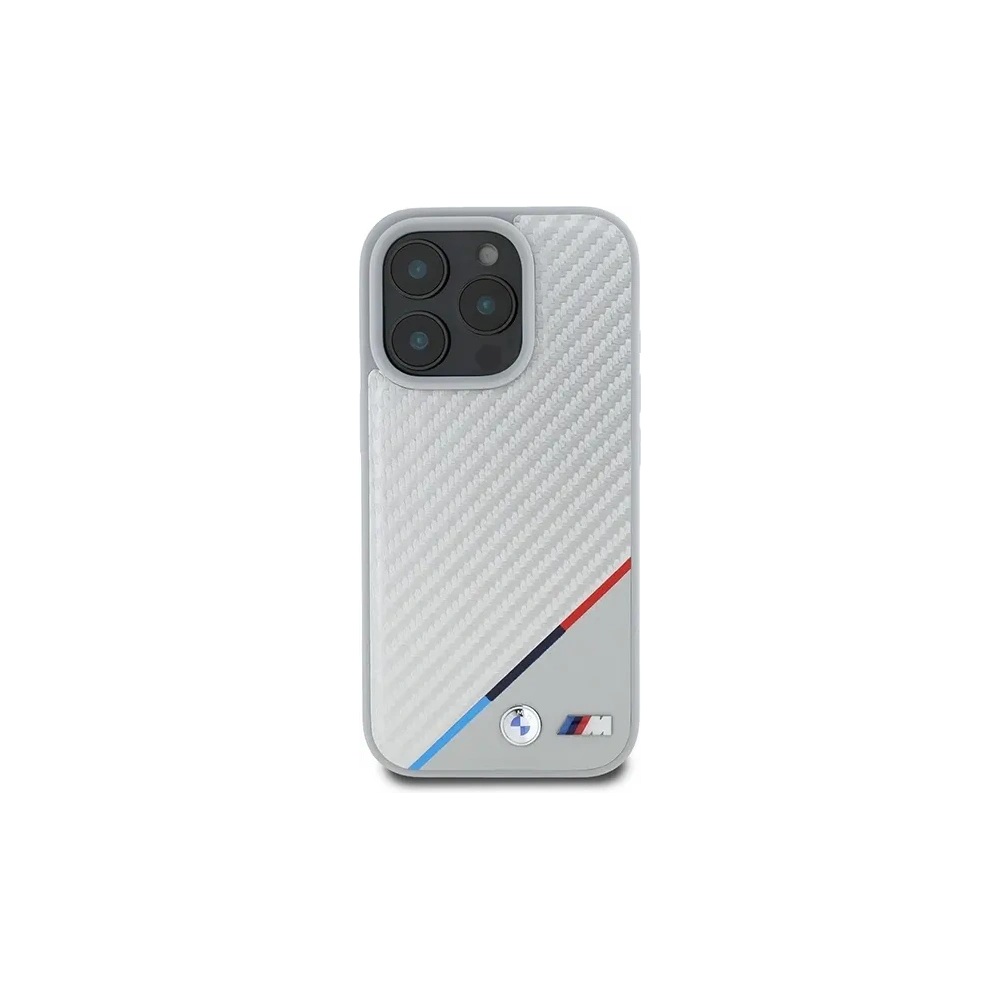 Hurtownia GSM - Etui BMW BMHMP16L23PUDTS Apple iPhone 16 Pro hardcase M Carbon Tricolor Line MagSafe šedý/grey - BMW775 - {ean13} - Hurt