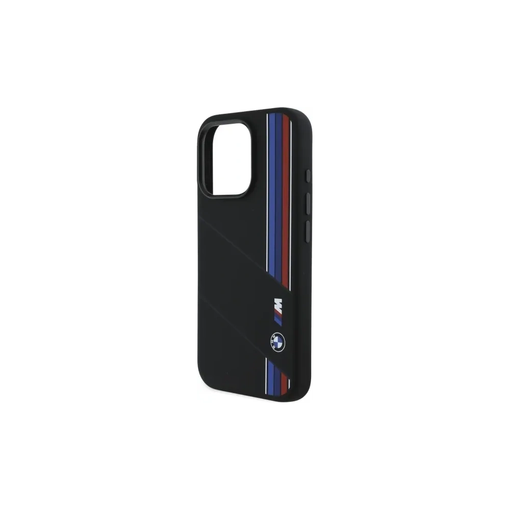 Hurtownia GSM - Etui BMW BMHMP16L23SCUK Apple iPhone 16 Pro hardcase Silicone Cut Tricolor Lines MagSafe černý/black - BMW777 - {ean13} - Hurt