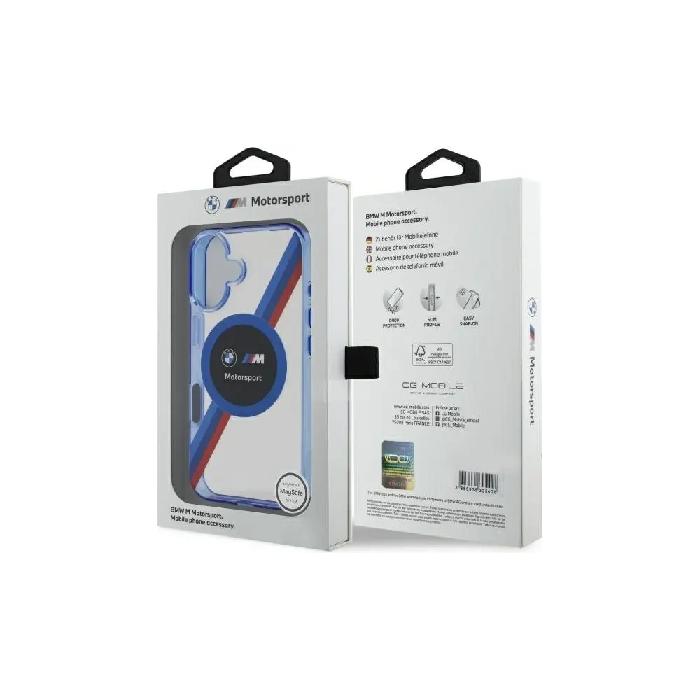 Hurtownia GSM - Etui BMW BMHMP16S23HTPUT Apple iPhone 16 hardcase Motorsport IML Circle MagSafe průhledný/transparentní - BMW779 - {ean13} - Hurt