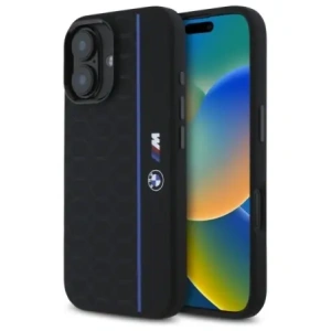 Hurtownia GSM - Etui BMW BMHMP16S23SHEB Apple iPhone 16 hardcase Silicone Hexagon Blue Line MagSafe černá/black - BMW780 - {ean13} - Hurt