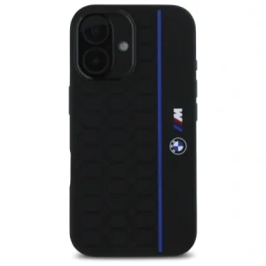 Hurtownia GSM - Etui BMW BMHMP16S23SHEB Apple iPhone 16 hardcase Silicone Hexagon Blue Line MagSafe czarny/black - BMW780 - {ean13} - Hurt
