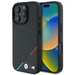 Hurtownia GSM - Etui BMW BMHMP16X23PUDTK Apple iPhone 16 Pro Max hardcase M Carbon Tricolor Line MagSafe černý/black - BMW783 - {ean13} - Hurt