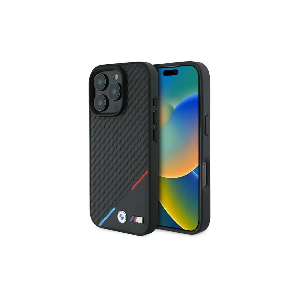 Hurtownia GSM - BMW BMHMP16X23PUDTK Apple iPhone 16 Pro Max Hardcase M Carbon Tricolor Line MagSafe schwarz - BMW783 - {ean13} - Hurt