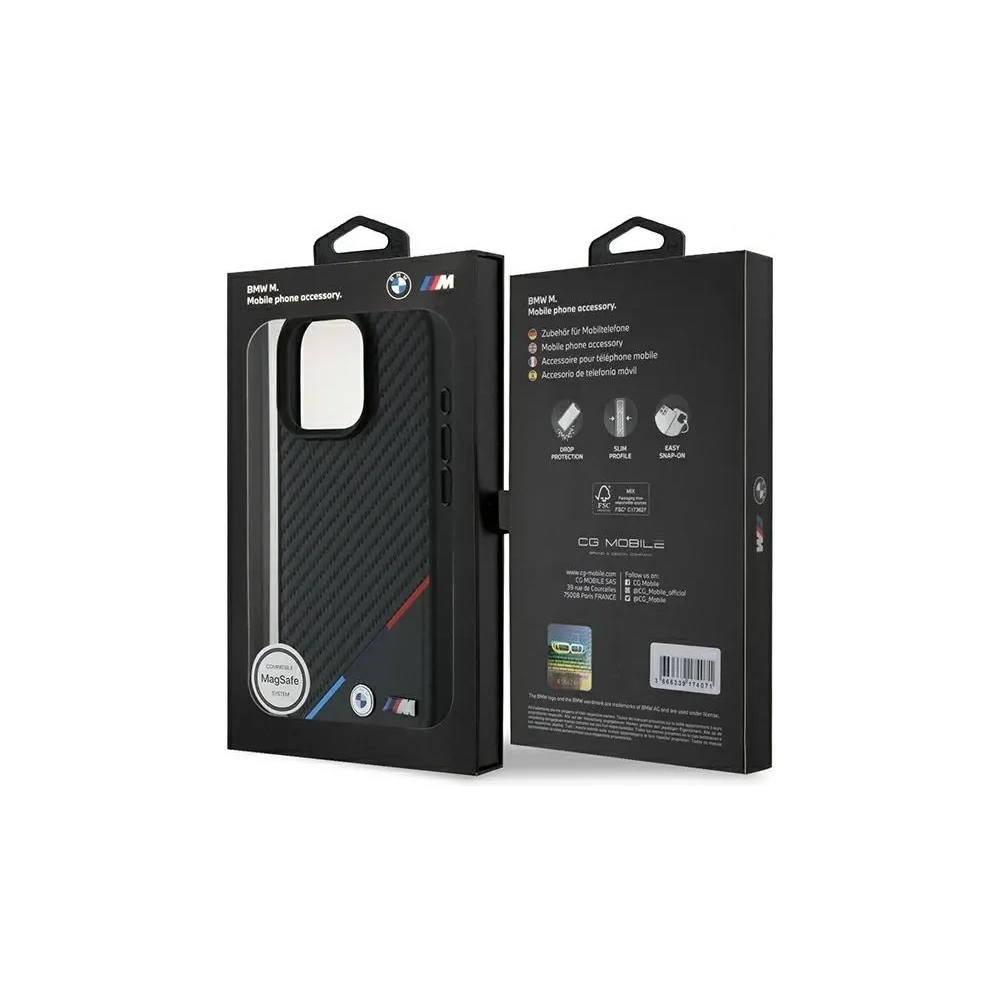Hurtownia GSM - BMW BMHMP16X23PUDTK Apple iPhone 16 Pro Max Hardcase M Carbon Tricolor Line MagSafe schwarz - BMW783 - {ean13} - Hurt