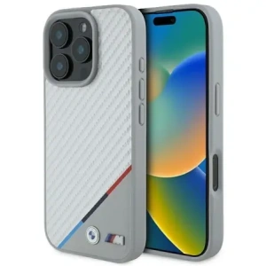 Hurtownia GSM - Etui BMW BMHMP16X23PUDTS Apple iPhone 16 Pro Max hardcase M Carbon Tricolor Line MagSafe šedá/grey - BMW784 - {ean13} - Hurt