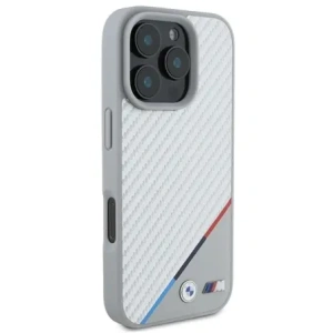 Hurtownia GSM - Etui BMW BMHMP16X23PUDTS Apple iPhone 16 Pro Max hardcase M Carbon Tricolor Line MagSafe szary/grey - BMW784 - {ean13} - Hurt