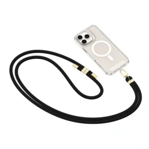 Hurtownia GSM - Smyčka na telefon Tech-Protect C7S Rope Crossbody Strap Black/gold - THP4174 - {ean13} - Hurt