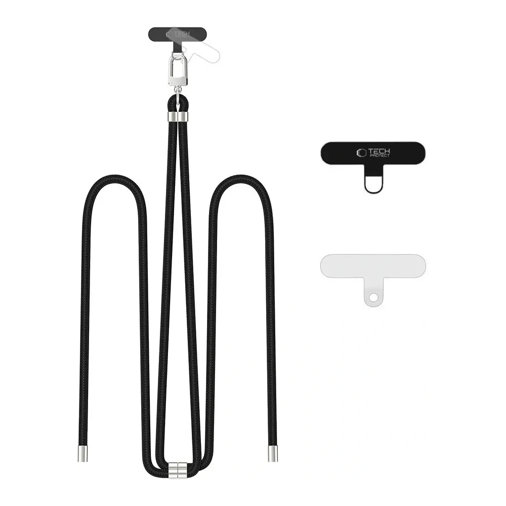 Hurtownia GSM - Tech-Protect C7S Curea de umăr cu frânghie Negru/silver - THP4181 - {ean13} - Hurt