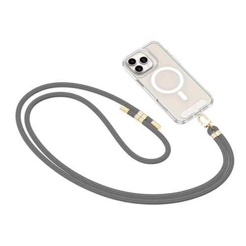 Smycz do telefonu Tech-Protect C7S Rope Crossbody Strap Crayon Grey/gold