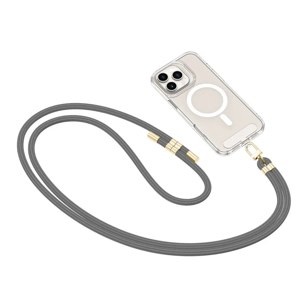 Hurtownia GSM - Smyč na telefon Tech-Protect C7S Rope Crossbody Strap Crayon Grey/zlatá - THP4183 - {ean13} - Hurt