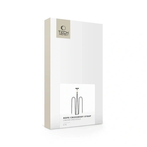 Smycz do telefonu Tech-Protect C7S Rope Crossbody Strap Crayon Grey/gold