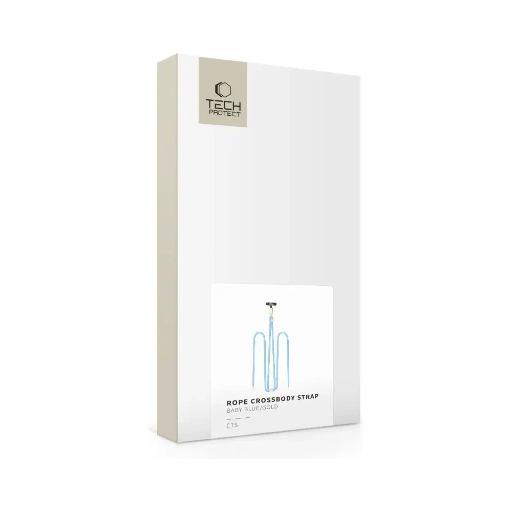 Hurtownia GSM - Tech-Protect C7S Curea de umăr cu frânghie Albastru deschis/auriu - THP4184 - {ean13} - Hurt