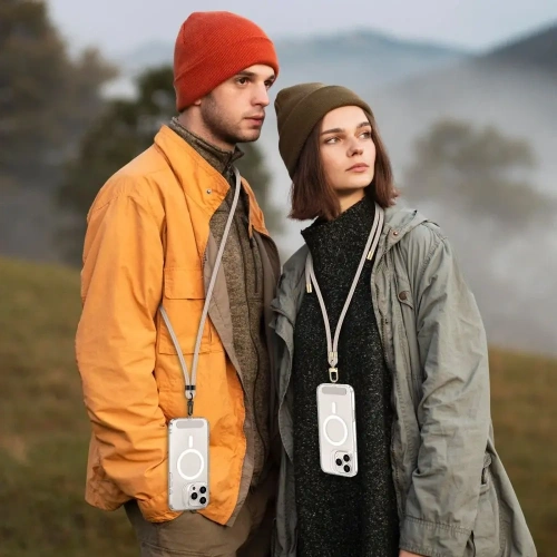 Smycz do telefonu Tech-Protect C7S Rope Crossbody Strap Taupe/black