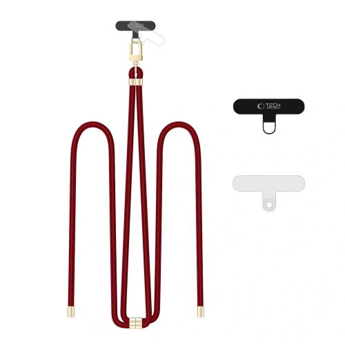 Smycz do telefonu Tech-Protect C7S Rope Crossbody Strap Mulberry/gold