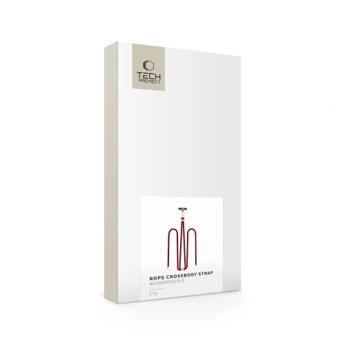 Smycz do telefonu Tech-Protect C7S Rope Crossbody Strap Mulberry/gold