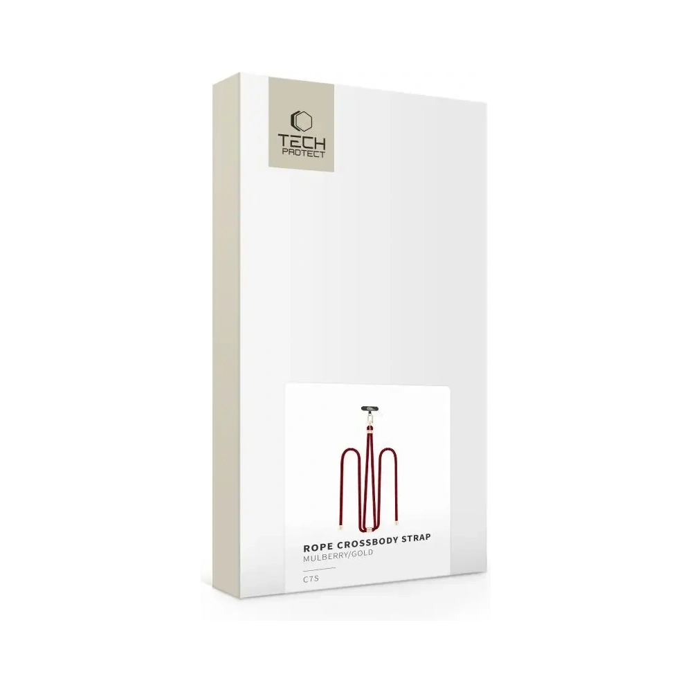 Hurtownia GSM - Tech-Protect C7S Curea de umăr din sfoară Mulberry/auriu - THP4187 - {ean13} - Hurt