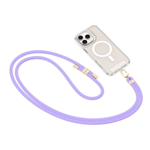 Smycz do telefonu Tech-Protect C7S Rope Crossbody Strap Lavender/gold