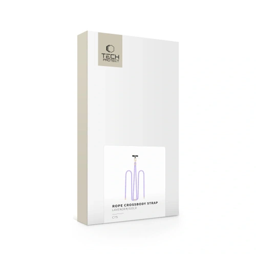 Smycz do telefonu Tech-Protect C7S Rope Crossbody Strap Lavender/gold