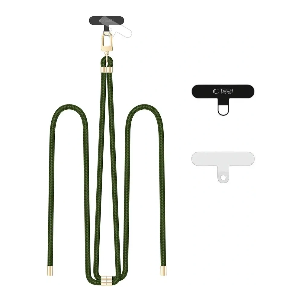 Hurtownia GSM - Tech-Protect C7S curea de umăr din frânghie verde vânătoare/aurie - THP4192 - {ean13} - Hurt