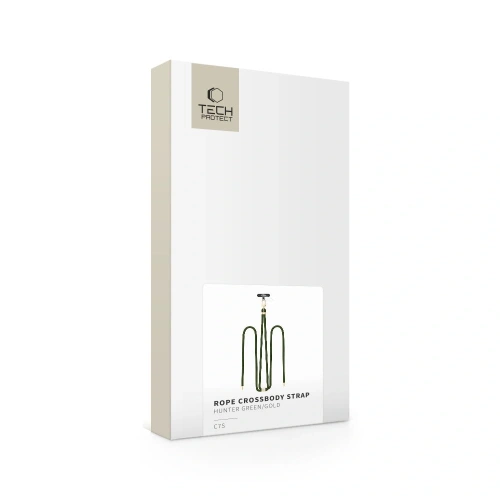 Smycz do telefonu Tech-Protect C7S Rope Crossbody Strap Hunter Green/gold