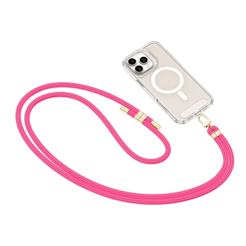 Smycz do telefonu Tech-Protect C7S Rope Crossbody Strap Hot Pink/gold