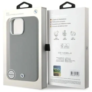 Hurtownia GSM - Etui BMW BMHMP16X23PUFWG Apple iPhone 16 Pro Max hardcase Sign Full Wrapped Metal MagSafe szary/grey - BMW785 - {ean13} - Hurt