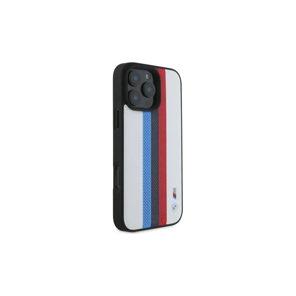 Hurtownia GSM - BMW BMHMP16X23PUPTH Apple iPhone 16 Pro Max Hardcase M Perf. Tricolor Gedruckte Streifen MagSafe weiß - BMW786 - {ean13} - Hurt