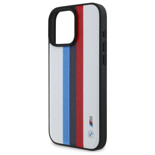 Etui BMW BMHMP16X23PUPTH Apple iPhone 16 Pro Max hardcase M Perf. Tricolor Printed Stripes MagSafe biały/white