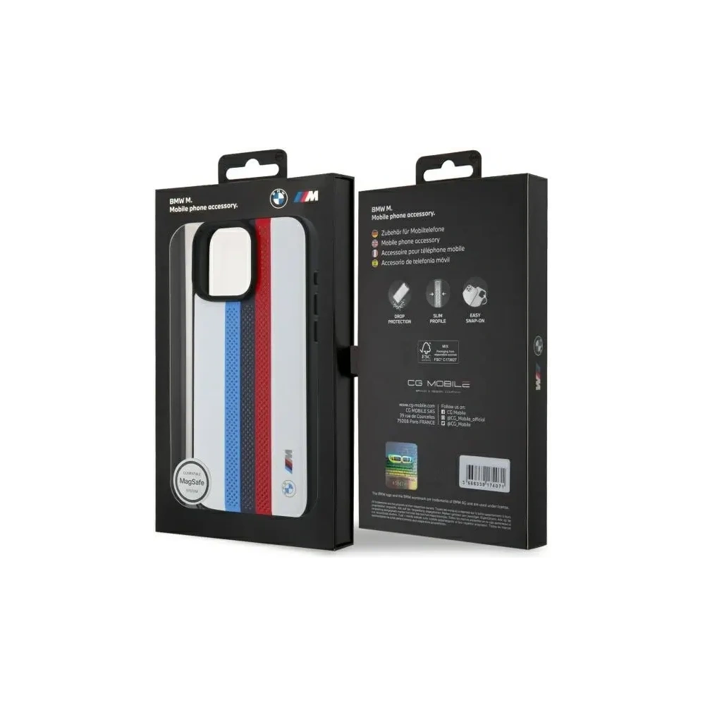 Hurtownia GSM - BMW BMHMP16X23PUPTH Apple iPhone 16 Pro Max Hardcase M Perf. Tricolor Gedruckte Streifen MagSafe weiß - BMW786 - {ean13} - Hurt