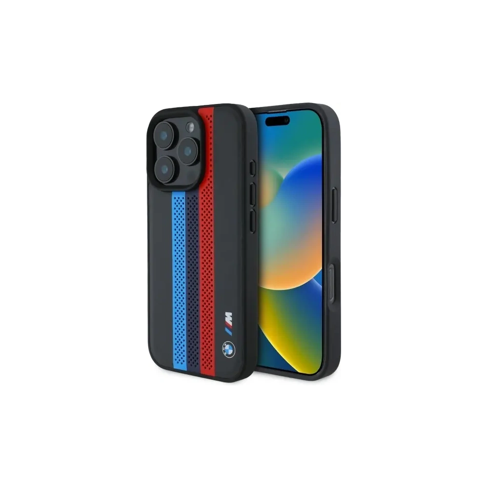 Hurtownia GSM - BMW BMHMP16X23PUPTK Apple iPhone 16 Pro Max Hardcase M Perf. Tricolor Gedruckte Streifen MagSafe schwarz - BMW787 - {ean13} - Hurt