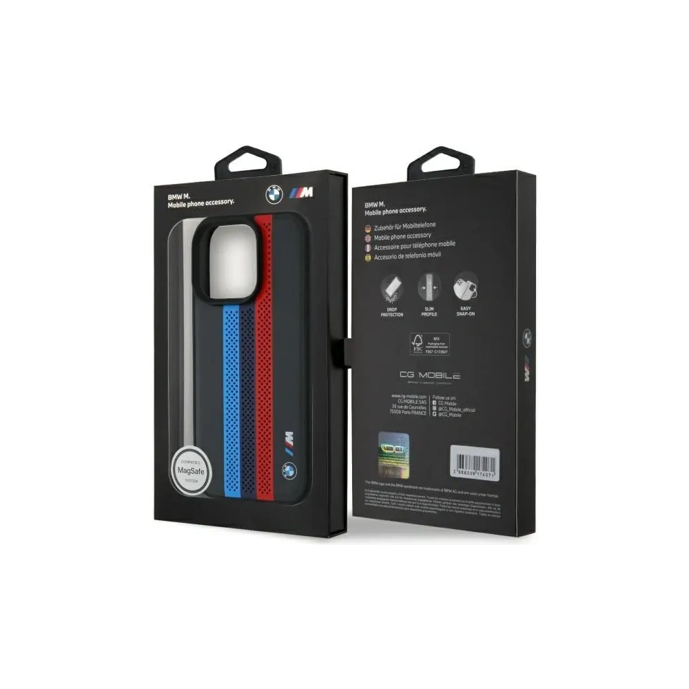 Hurtownia GSM - BMW BMHMP16X23PUPTK Apple iPhone 16 Pro Max Hardcase M Perf. Tricolor Gedruckte Streifen MagSafe schwarz - BMW787 - {ean13} - Hurt