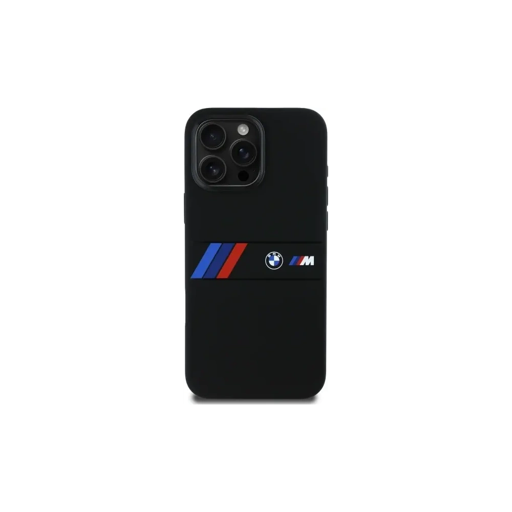Hurtownia GSM - Etui BMW BMHMP16X23SAXK Apple iPhone 16 Pro Max hardcase Silicone Middle Stripe MagSafe czarny/black - BMW788 - {ean13} - Hurt