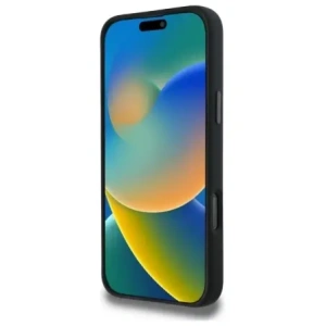 BMW BMHMP16X23SAXK Apple iPhone 16 Pro Max carcasă din silicon cu dungi medii MagSafe neagră