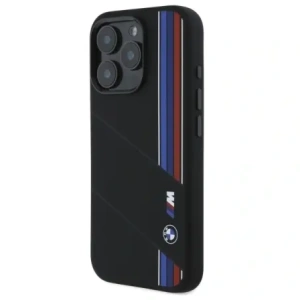 Hurtownia GSM - Etui BMW BMHMP16X23SCUK Apple iPhone 16 Pro Max hardcase Silicone Cut Tricolor Lines MagSafe černý/black - BMW789 - {ean13} - Hurt
